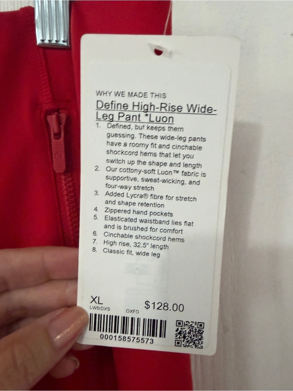 lululemon athletica Red define Wide-Leg Women's Pants - Picture 2 of 5